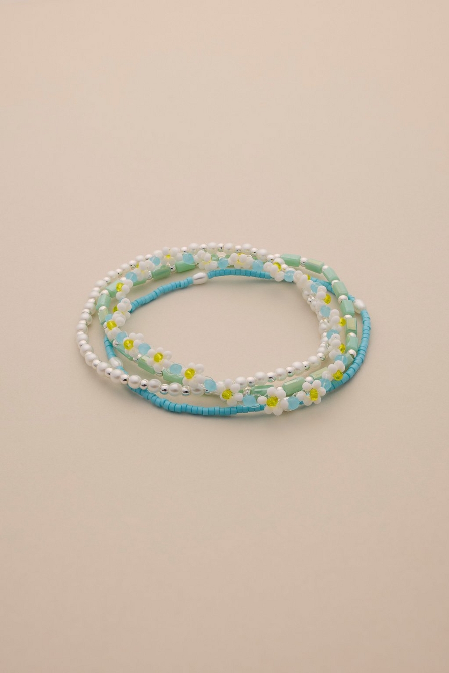 delicate beaded layered bracelet